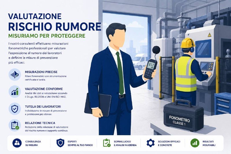 Infografica valutazione rischio rumore e vibrazioni – MODI® Network
