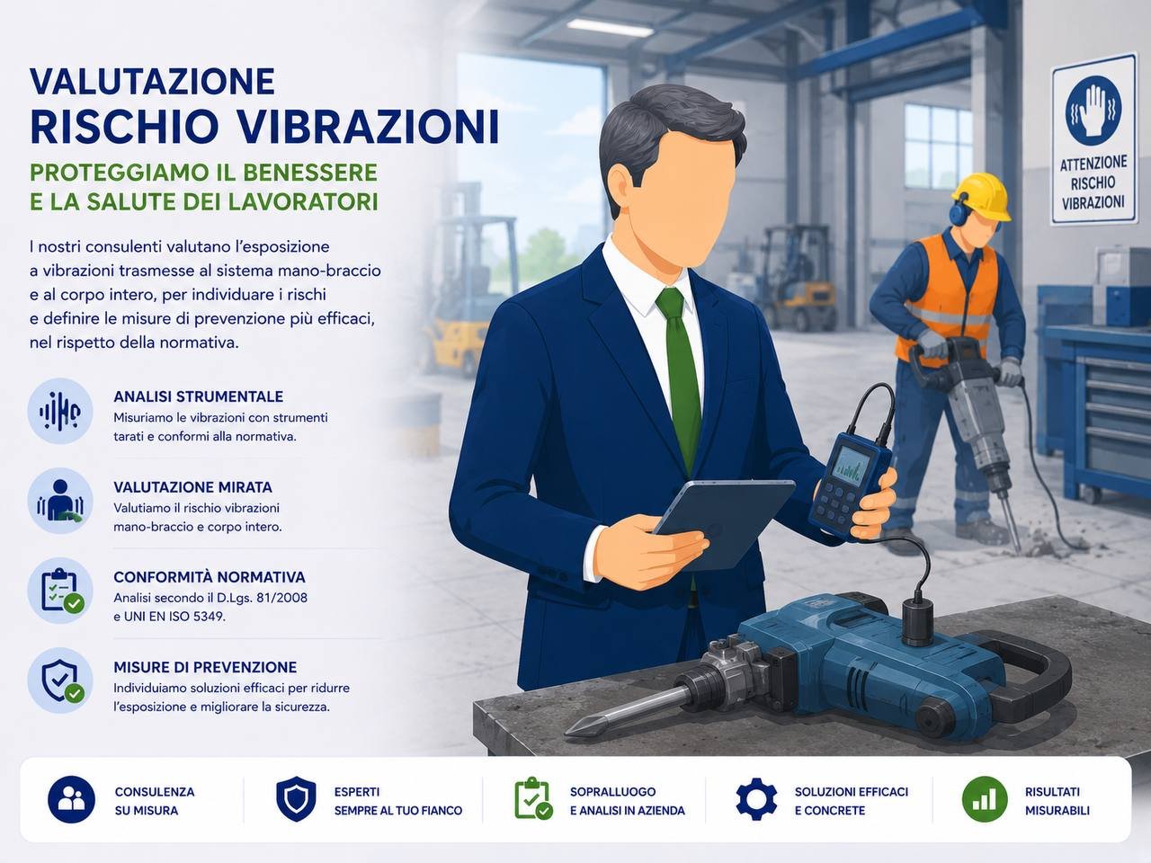 Infografica valutazione rischio vibrazioni meccaniche HAV WBV – MODI® Network
