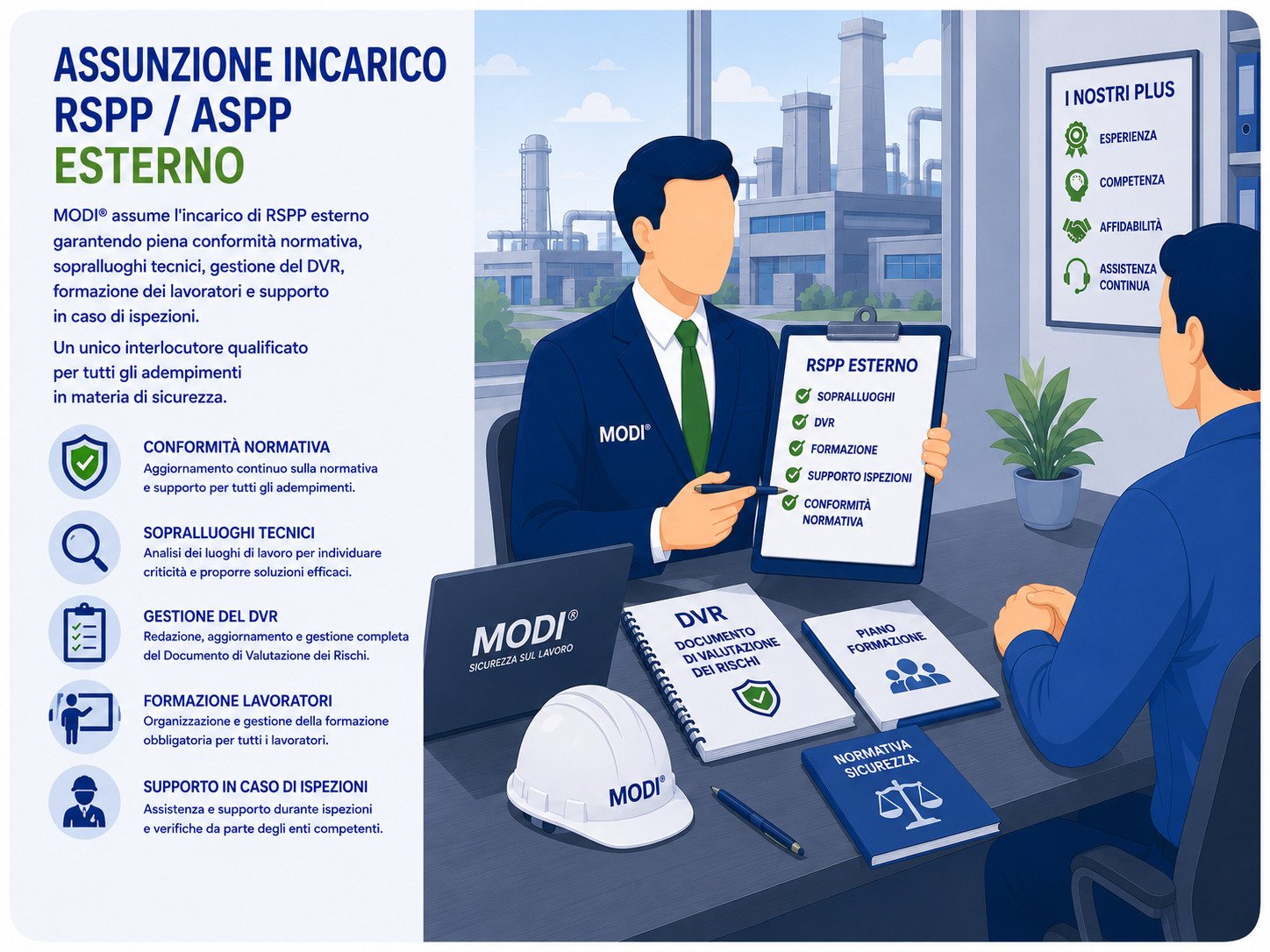 RSPP e ASPP in esterno – MODI Network consulenza sicurezza sul lavoro Veneto