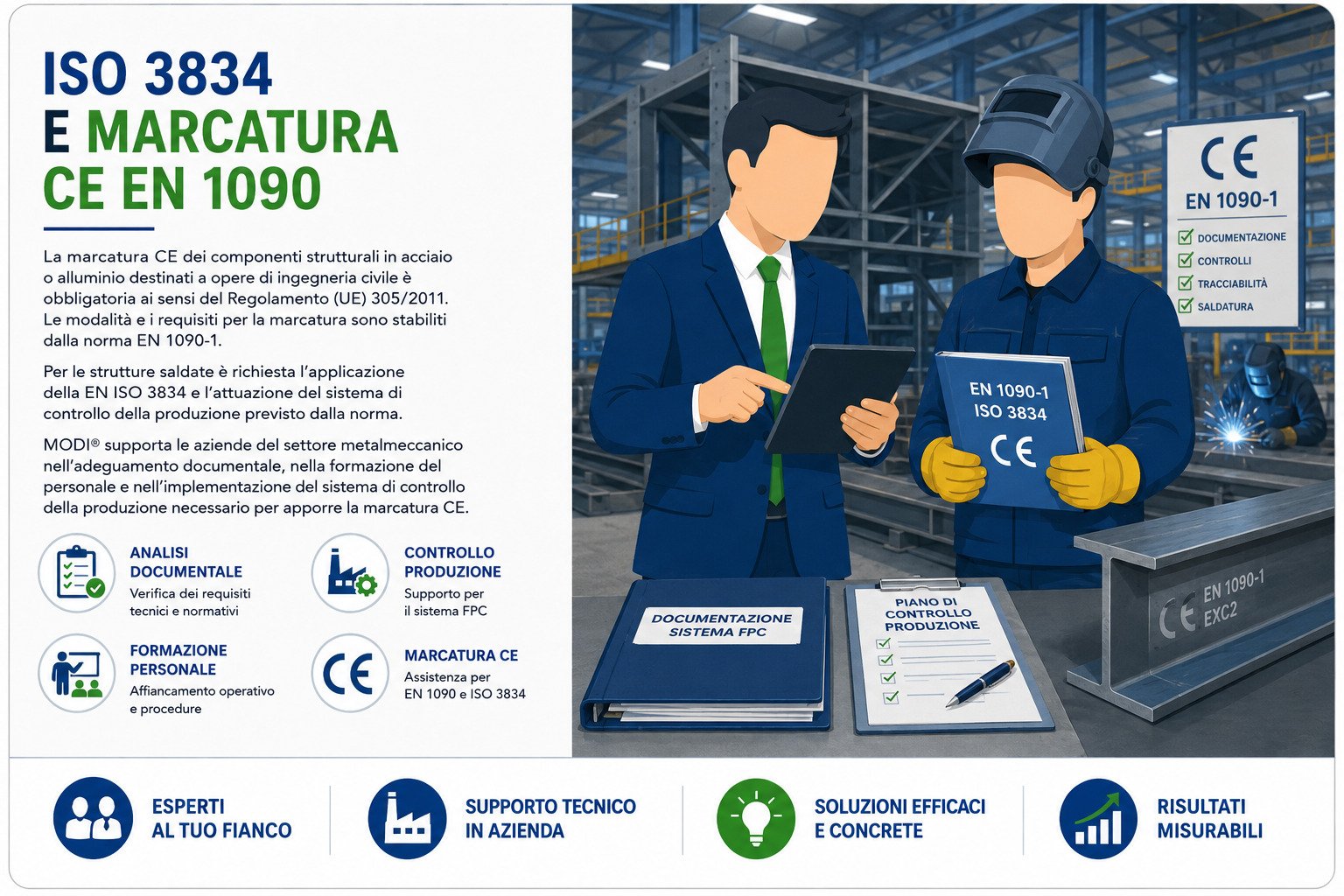 EN 1090 ISO 3834 Centri di Trasformazione – MODI Network consulenza acciaio strutturale