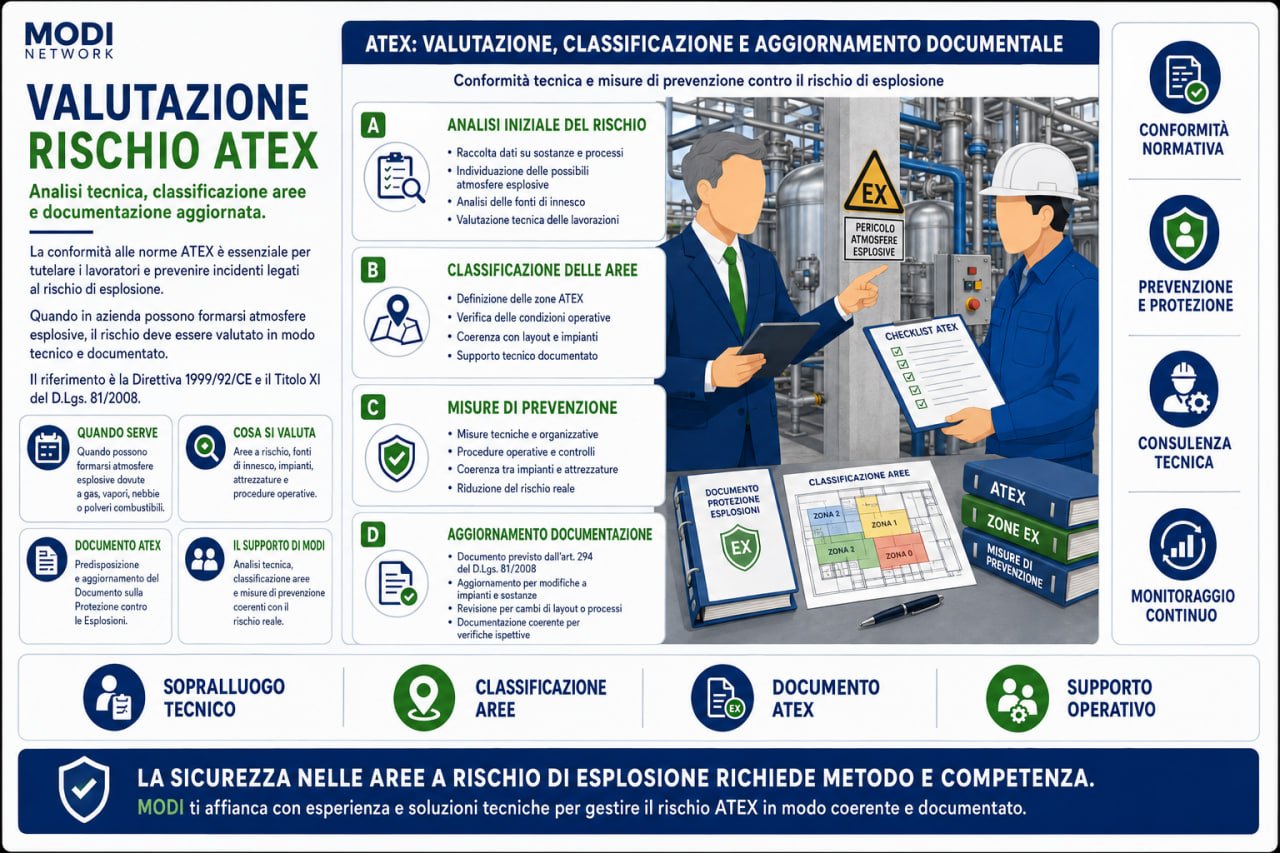 Valutazione ATEX e Documento di Protezione contro le Esplosioni – MODI Network