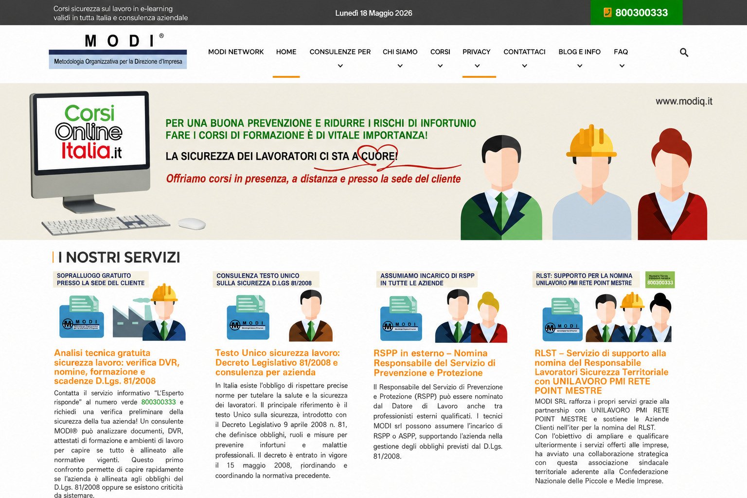 Corsi online formazione aziendale sicurezza MODI SRL