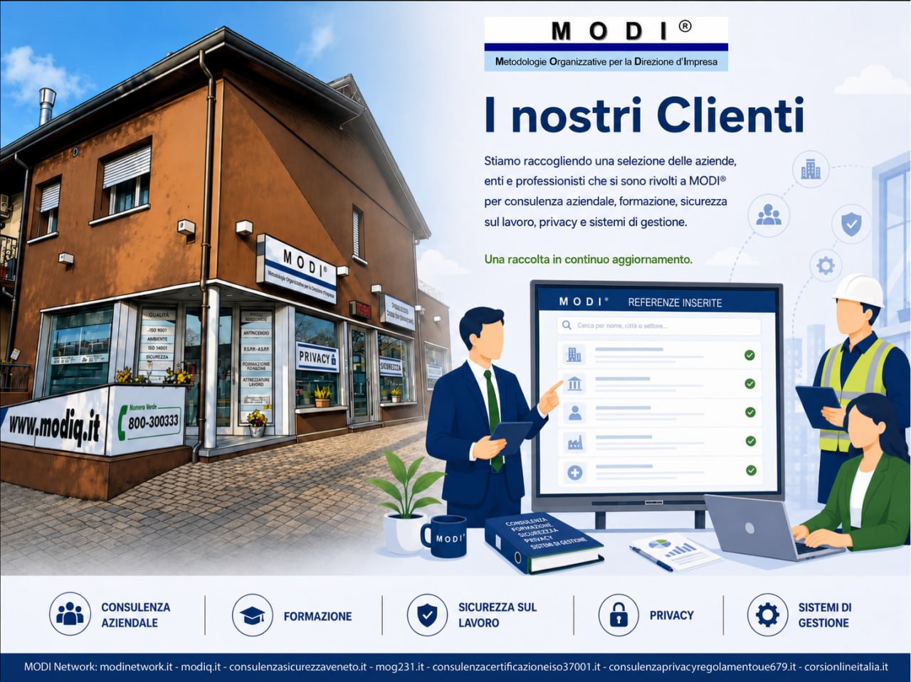 Sede MODI® S.r.l. a Spinea, Venezia - consulenza e formazione per i nostri clienti